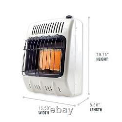 10000 BTU Vent Free Radiant Dual Fuel HeaterWhite