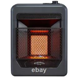 10,000 BTU Vent Free Propane Gas T-Stat Control Infrared Gas Space Heater with B