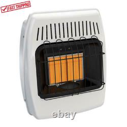 12000 BTU Vent Free Wall White Heater Dual Fuel Propane Natural Gas Infrared