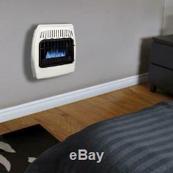 17 Blue Flame Dual Fuel Vent Free Wall Heater 10000 BTU Indoor Heating System