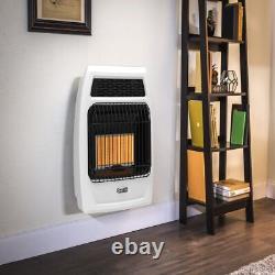 18,000 BTU Natural Gas Wall Heater Infrared Vent Free Thermostatic Home Heat