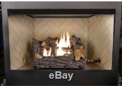 18 in. Dual Fuel Fireplace Logs Natural Gas Liquid Propane Vent