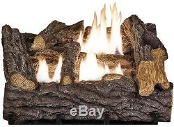 18 in. Dual Fuel Fireplace Logs Natural Gas Liquid Propane Vent Free Insert Kit
