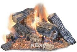 18 in. Dual Fuel Fireplace Logs Natural Gas Liquid Propane Vented Insert Kit