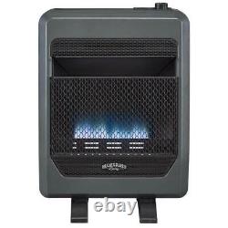 20000 BTU Natural Gas Vent Free Blue Flame Gas Space Heater With Blower & Base