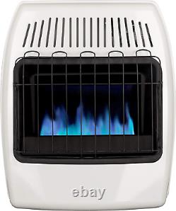 20,000 BTU Natural Gas Blue Flame Vent Free Wall Heater, White