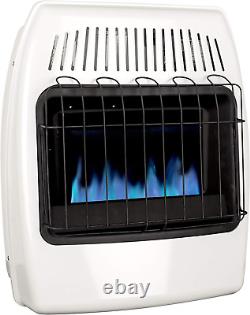 20,000 BTU Natural Gas Blue Flame Vent Free Wall Heater, White