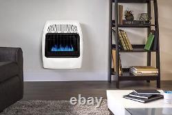 20,000 BTU Natural Gas Blue Flame Vent Free Wall Heater, White