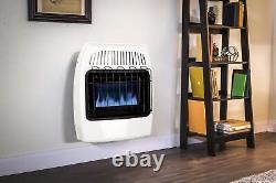 20,000 BTU Natural Gas Blue Flame Vent Free Wall Heater, White