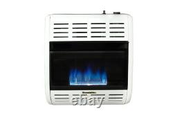 20, 000 BTU Natural Gas Flame Vent Free Heater with Thermostat, Blue