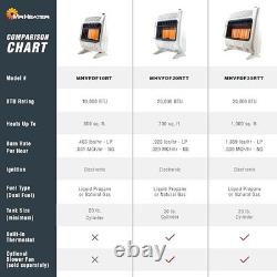 20,000 BTU Vent Free Radiant Dual Fuel Heater