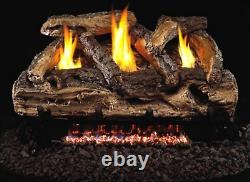 24-Inch Split Oak Log Set with Vent-Free Natural Gas Ansi Certified G9 Burner