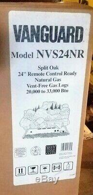 24 Vanguard Natural Gas Split Oak Fireplace Logs, Vent-Free