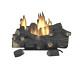 24 In Large Natural Gas Fireplace Logs With Remote Control Vent Free Fire Log Set