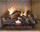 24 In. Natural Gas Log Set Fireplace Insert Convert Kit Heater Realistic Hearth