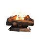 24 In. Vent-free Natural Gas Fireplace Logs Thermostat Control Heating Insert
