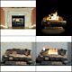 24 In. Vent-free Natural Gas Fireplace Logs Thermostat Control Heating Insert