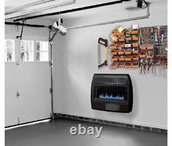 30000 BTU Dual Fuel Indoor Vent Free Blue Flame Convection Wall Heater Cabin