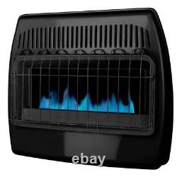 30,000 BTU Blue Flame Thermostatic Garage Vent Free Wall Heater, Black