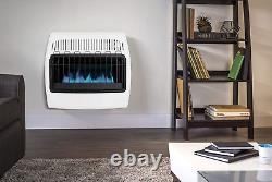 30,000 BTU Natural Gas Blue Flame Vent Free Wall Heater, White