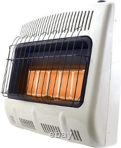 30,000 BTU Radiant Gas Heater Efficient, Multi-Room Vent-Free Indoor Mount