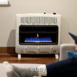 30,000 BTU Vent Free Blue Flame Natural Gas Heater, White