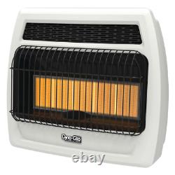 30,000 BTU Vent Free Infrared Liquid Propane Thermostatic Wall Heater With Control