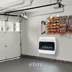 30,000 BTU Vent Free Natural Gas Blue Flame Wall Heater, No Electricity Needed