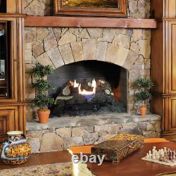 Allen + Roth 4976272 Natural Gas or Propane Log Set Oak Vent Free 30,000 Heater