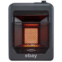 BLUEGRASS LIVING Propane Gas Vent Free Infrared Gas Space Heater With Base Feet