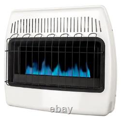 Blue Flame Wall Heater 30,000 BTU Vent Free Natural Gas with Variable Control Knob