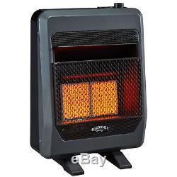Bluegrass Living Natural Gas Vent Free Infrared Gas Heater With Blower and Feet