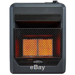 Bluegrass Living Natural Gas Vent Free Infrared Gas Heater With Blower and Feet