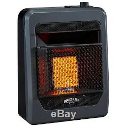 Bluegrass Living Natural Gas Vent Free Infrared Gas Space Heater With Base Feet