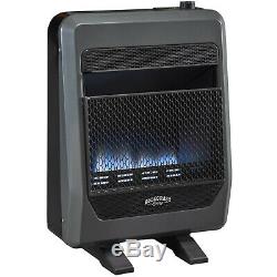 Bluegrass Living Propane Gas VentFree Blue Flame Gas Heater With Blower and Feet
