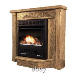 Buck Stove 1127 Deluxe 25K BTU Vent-Free NG/LP Gas Fireplace with Blower & Mantel