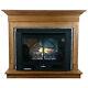 Buck Stove 34 Zc Contemporary Vent-free Ng/lp Gas Fireplace With Blower & Mantel