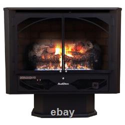 Buck Stove 384 Vent-Free 32 NG/LP Gas Stove with Blower & Pedestal 33,000 BTU