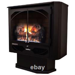 Buck Stove 384 Vent-Free 32 NG/LP Gas Stove with Blower & Pedestal 33,000 BTU