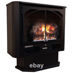 Buck Stove 384 Vent-Free 32 NG/LP Gas Stove with Blower & Pedestal 33,000 BTU