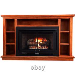 Buck Stove Model 34 ZC Manhattan Vent-Free NG/LP Gas Fireplace withBlower & Mantel