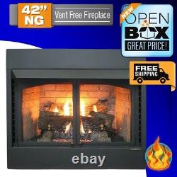 Buck Stove Model ZCBBXL 42 Vent Free Natural Gas Fireplace, 42ZCBBXL-O-NAT, S+D