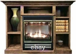 Buck Stove Vent Free Gas Stove with Prestige Mantel in Unfinished NG