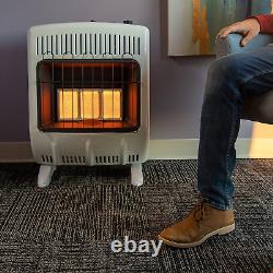 Corporation Vent-Free 20,000 BTU Radiant Natural Gas Heater, Multi, White