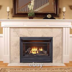 Duluth Forge 26,000 BTU Dual Fuel Ventless Gas Fireplace Insert withRemote Control