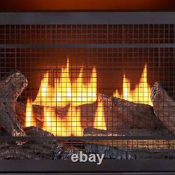 Duluth Forge 26,000 BTU Dual Fuel Ventless Gas Fireplace Insert withRemote Control