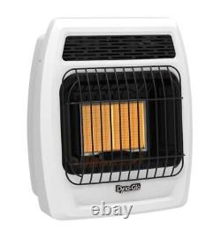 Dyna-Glo 12000 BTU White Dual Fuel Propane Natural Gas Infrared Vent Free Heater