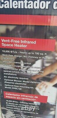 Dyna-Glo 24White Infrared Vent Free Propane Gas Wall Heater 18,000 BTU. NEW