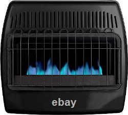 Dyna-Glo 30,000 BTU Blue Flame Thermostatic Garage Vent Free Wall Heater, Black
