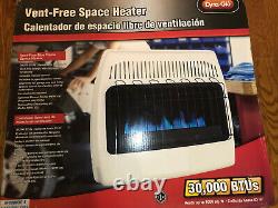 Dyna-Glo Wall Heater 30000-BTU Vent Free Natural Gas Blue Flame White Indoor